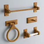 Design House Dalton 4-Piece Bathroom Hardware Kit, Honey Oak Finish thumbnail 2