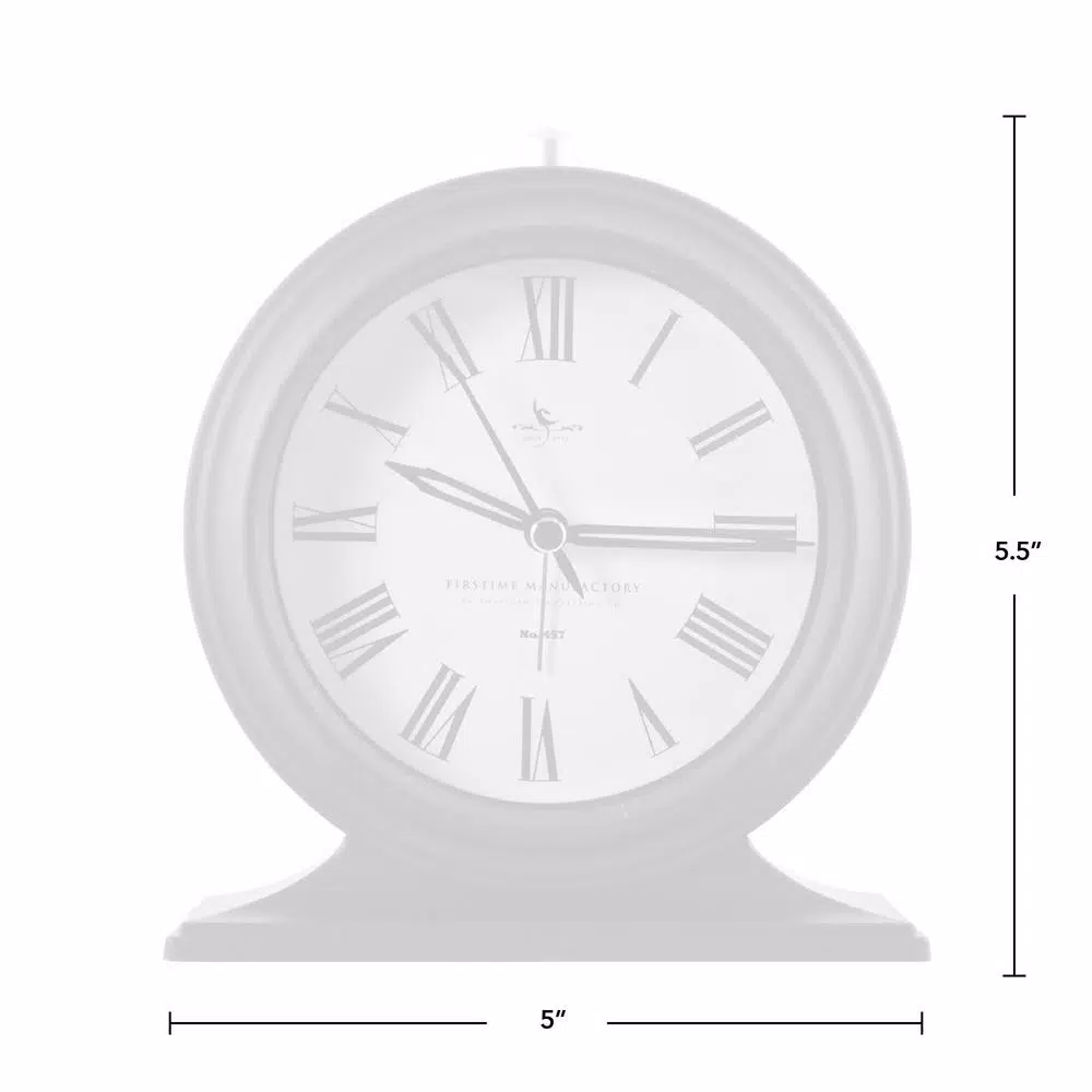 FirsTime Antollini 5 in. Analog Tabletop Clock - Black
