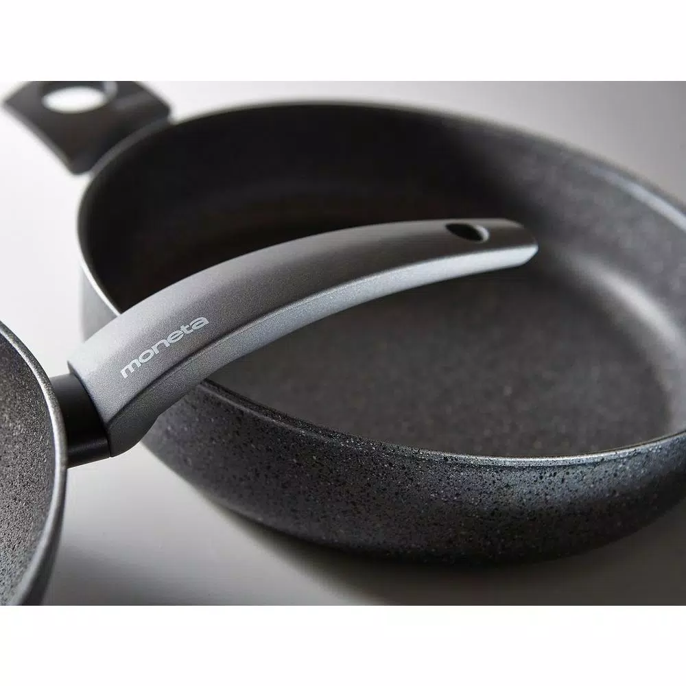 Moneta Greystone 10 in. Saute Casserole Pan, 3 Qt. Cast Aluminum with Artech Stone Non-Stick Coating