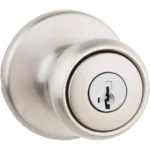Kwikset Tylo Keyed Entry Door Knob with SmartKey Security - Satin Nickel thumbnail 1