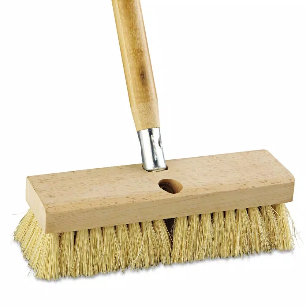 ProLine 10 in. Tampico Bristle Deck and Acid Brush Head with Hardwood Block