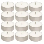 LUMABASE Mega Extra Large White Tea Light Candles, Unscented Paraffin Wax, 12-Count thumbnail 1