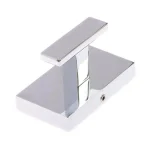 Italia Genoa Single Robe Hook, Polished Chrome, Solid Brass thumbnail 3