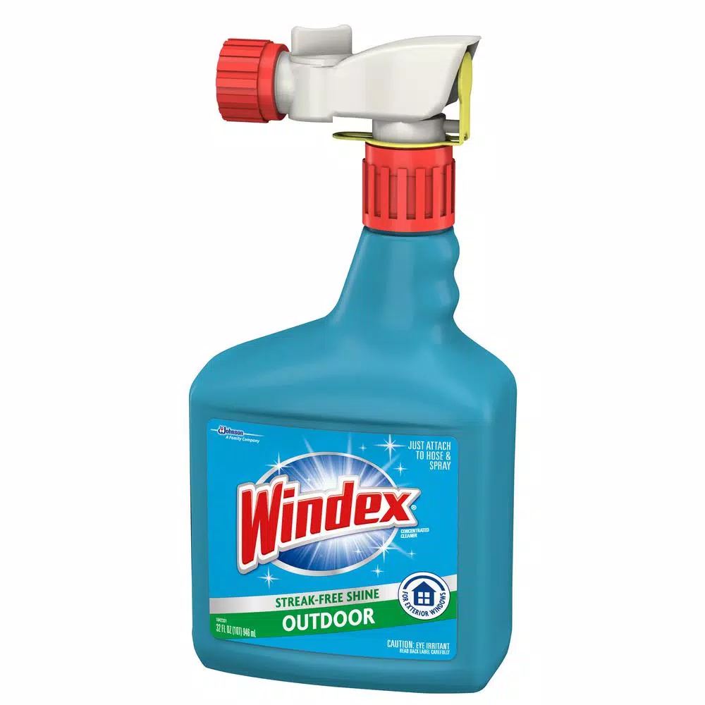 Windex Outdoor Window and Surface Cleaner with Hose-End Sprayer, 32 fl oz