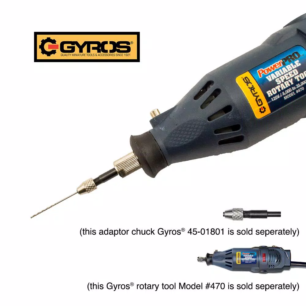 Gyros Carbon Steel Wire Gauge Drill Bit Dome Set, #61 - #80 (20-Piece)