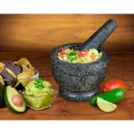 TACO TUESDAY Granite Stone Mortar and Pestle Set, 5.5 in. - Dark Gray thumbnail 4