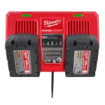 Milwaukee M18 18V Lithium-Ion Dual Bay Rapid Battery Charger thumbnail 2