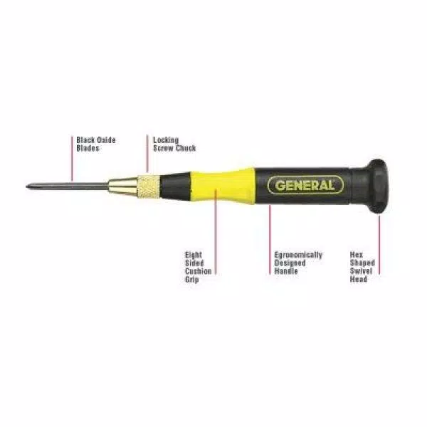 General Tools 18-Piece Precision Screwdriver Set with Interchangeable Blades and Carrying Case