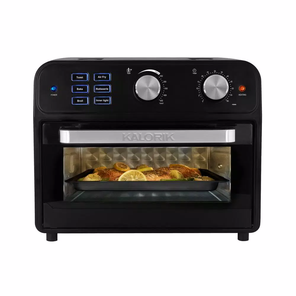KALORIK 22 Qt. Digital Air Fryer Toaster Oven with Rotisserie - Black