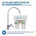 Aquasana AQ-5200 2-Stage Under Counter Drinking Water Filtration System with Chrome Faucet thumbnail 1