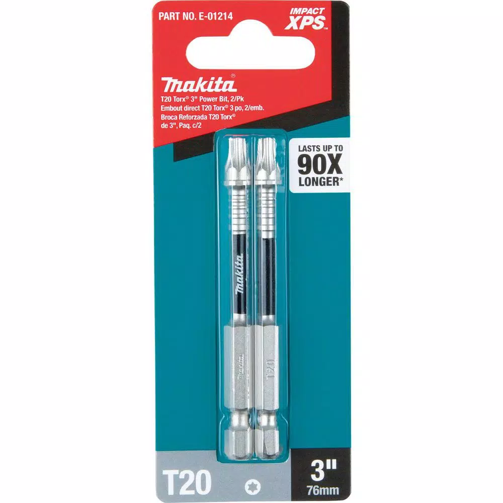 Makita ImpactXPS T20 Torx 3 in. Power Bits, 2-Pack