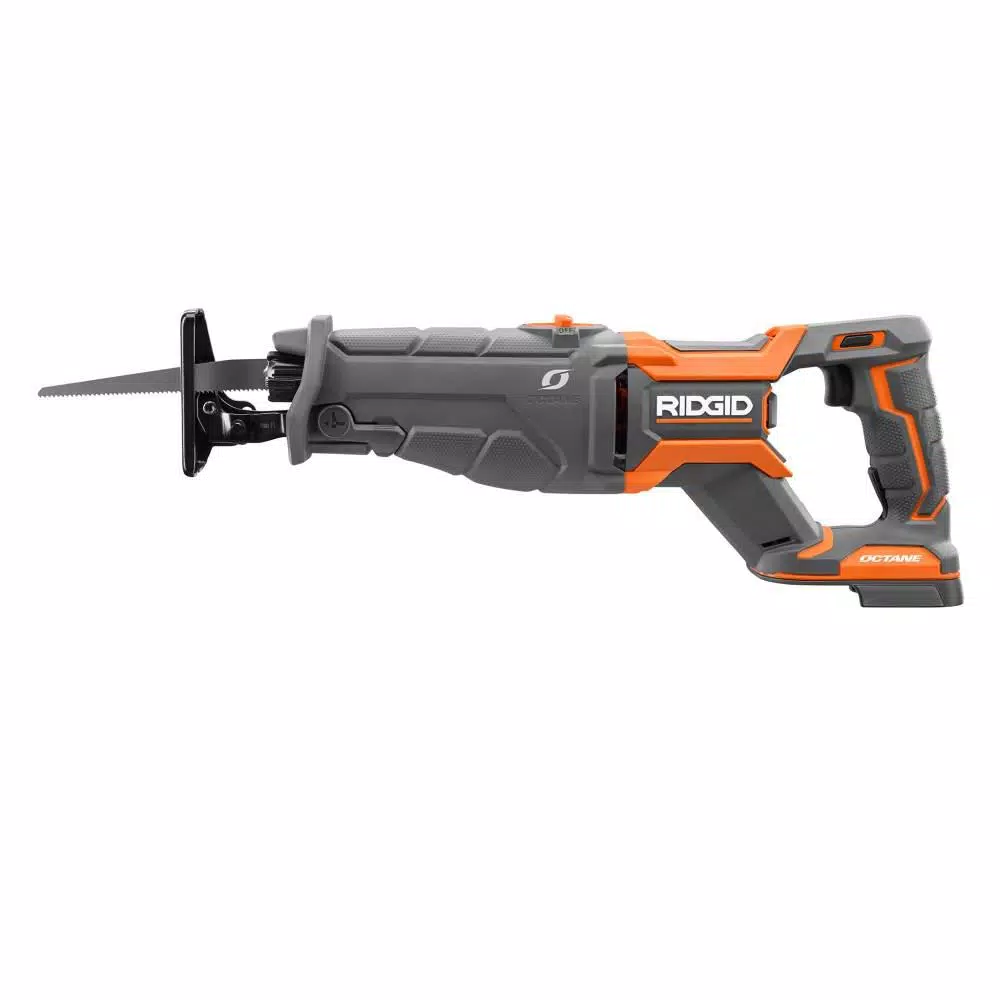 RIDGID 18V OCTANE Brushless Cordless Reciprocating Saw with 9 Ah Bluetooth Battery