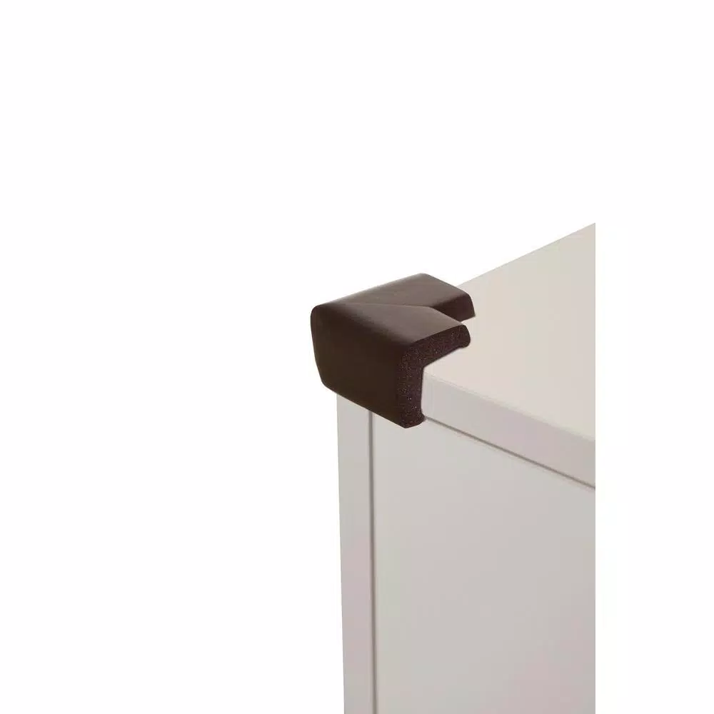 Dreambaby Foam Corner Protectors, Brown (4-Pack) - Furniture Edge Guards