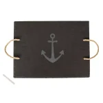 Cathy's Concepts Anchor Slate Serving Tray with Hemp Handles and Soapstone Chalk thumbnail 1
