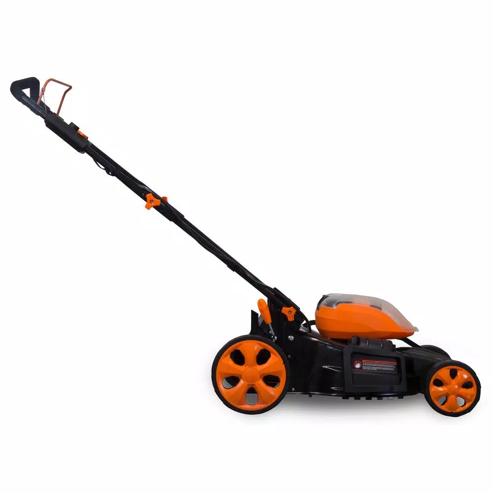 WEN 40V Max Cordless 19 in. 3-in-1 Walk Behind Push Lawn Mower with 2 Batteries and Charger