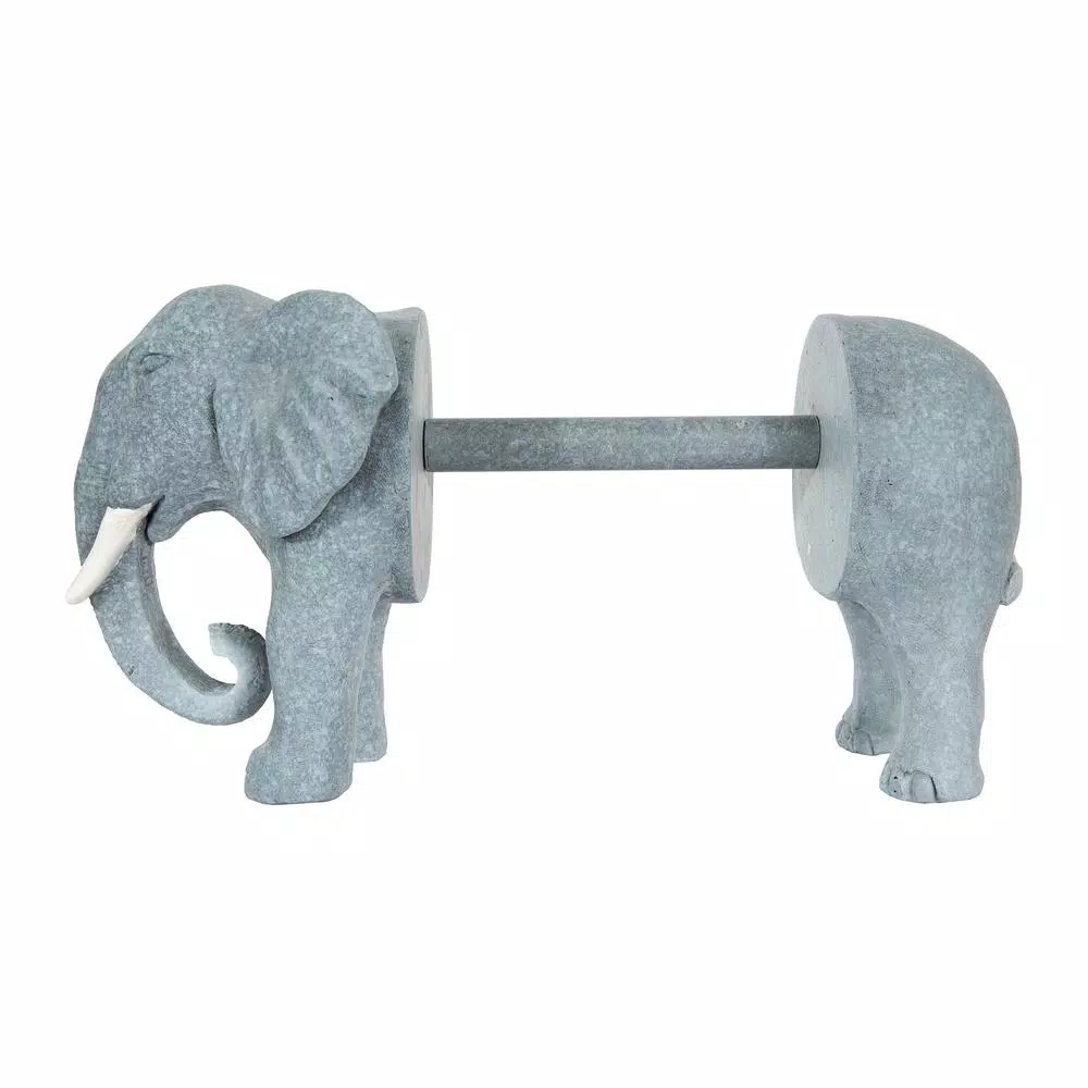 3R Studios Grey Elephant Shaped Freestanding Paper Towel Holder
