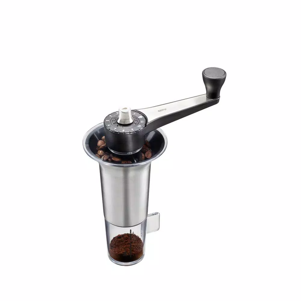 GEFU LORENZO 6 oz. Manual Conical Coffee Grinder with Scale, Black