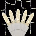 Wintergreen Lighting 7 ft. 70-Light M5 LED Warm White Icicle Light Set thumbnail 1