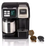 Hamilton Beach FlexBrew 2-Way 10-Cup Drip Coffee Maker with Thermal Carafe and Single-Serve Side, Black thumbnail 1