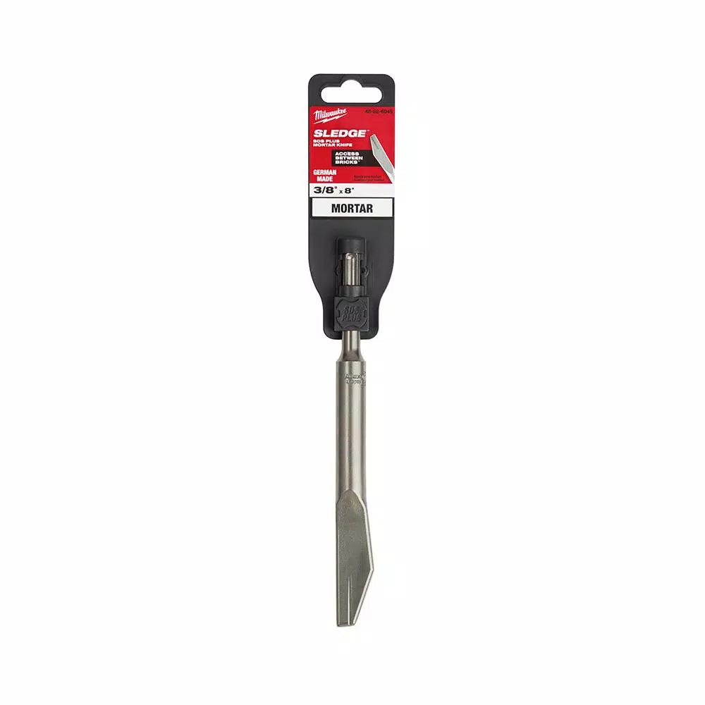 Milwaukee SDS-Plus SLEDGE 3/8 in. x 8 in. Steel Mortar Knife Chisel Bit