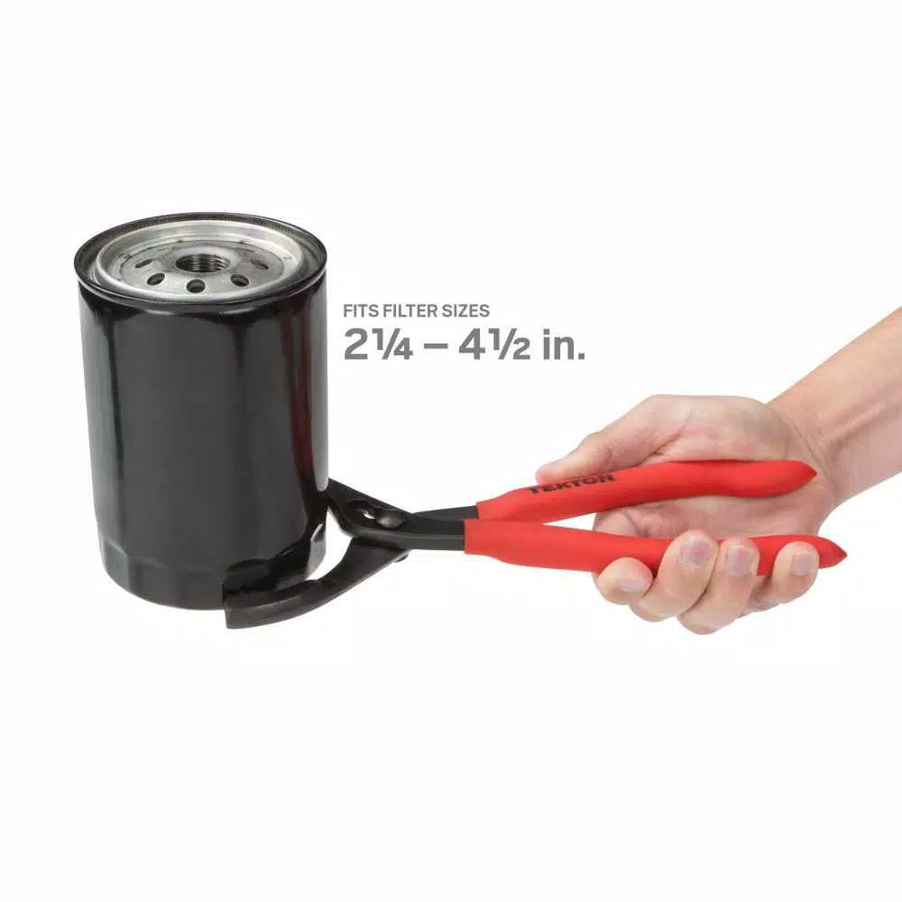 TEKTON 12 in. Oil Filter Pliers with Three-Position Slip Joint