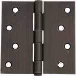Design House 4 in. Square Corner Door Hinge, Oil Rubbed Bronze, 3-Pack thumbnail 1