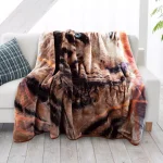 Lavish Home Multicolored Wildlife Throw Blanket - White Bengal Tiger Graphic thumbnail 5