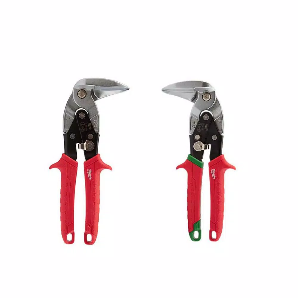 Milwaukee 9 in. Right Angle Aviation Snips Set, Left and Right Cut (2-Piece)