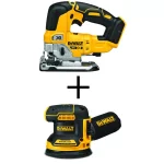 DEWALT 20V MAX XR Cordless Brushless Jigsaw with 5 in. Random Orbital Sander Combo Kit thumbnail 1