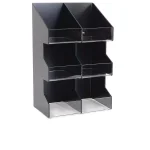 Unbranded 6-Section Black Vertical Countertop Lid and Condiment Organizer thumbnail 1