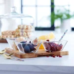 Libbey Acaciawood 5-Piece Antipasto Serving Set with 4 Glass Bowls and Wood Board thumbnail 7
