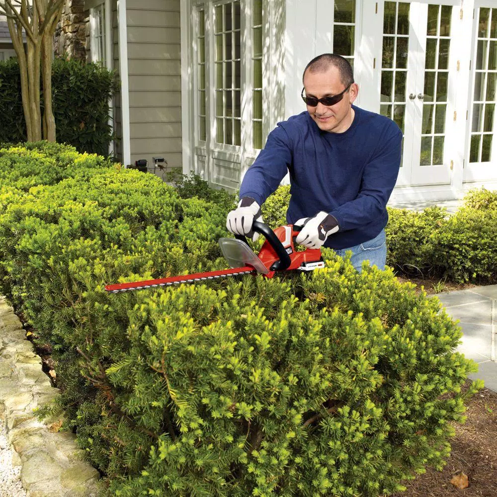 BLACK+DECKER 22 in. 20V MAX Lithium-Ion Cordless Hedge Trimmer, Tool Only (LHT2220B)
