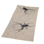 Xia Home Fashions Halloween Creepy Spiders Double Layer Table Runner, 16 x 36 in, Natural thumbnail 2