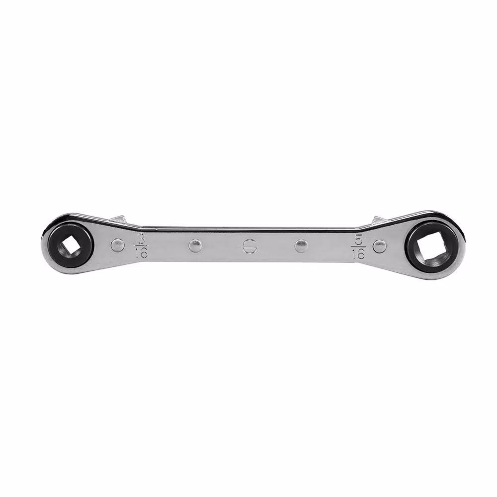 Klein Tools 5.5 in. Ratcheting Refrigeration Wrench, Double Box End