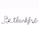 Lavish Home Be Thankful Metal Cutout Wall Decor Sign, Black Farmhouse Style thumbnail 1