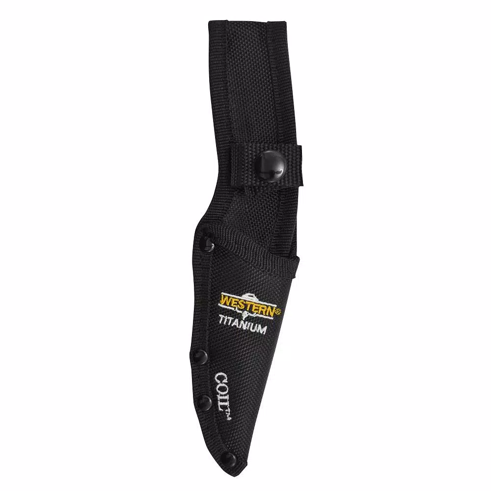 Western Coil 8 in. Fixed Blade Knife with 3.25 in. Titanium Bonded 420 Steel Drop Point Blade