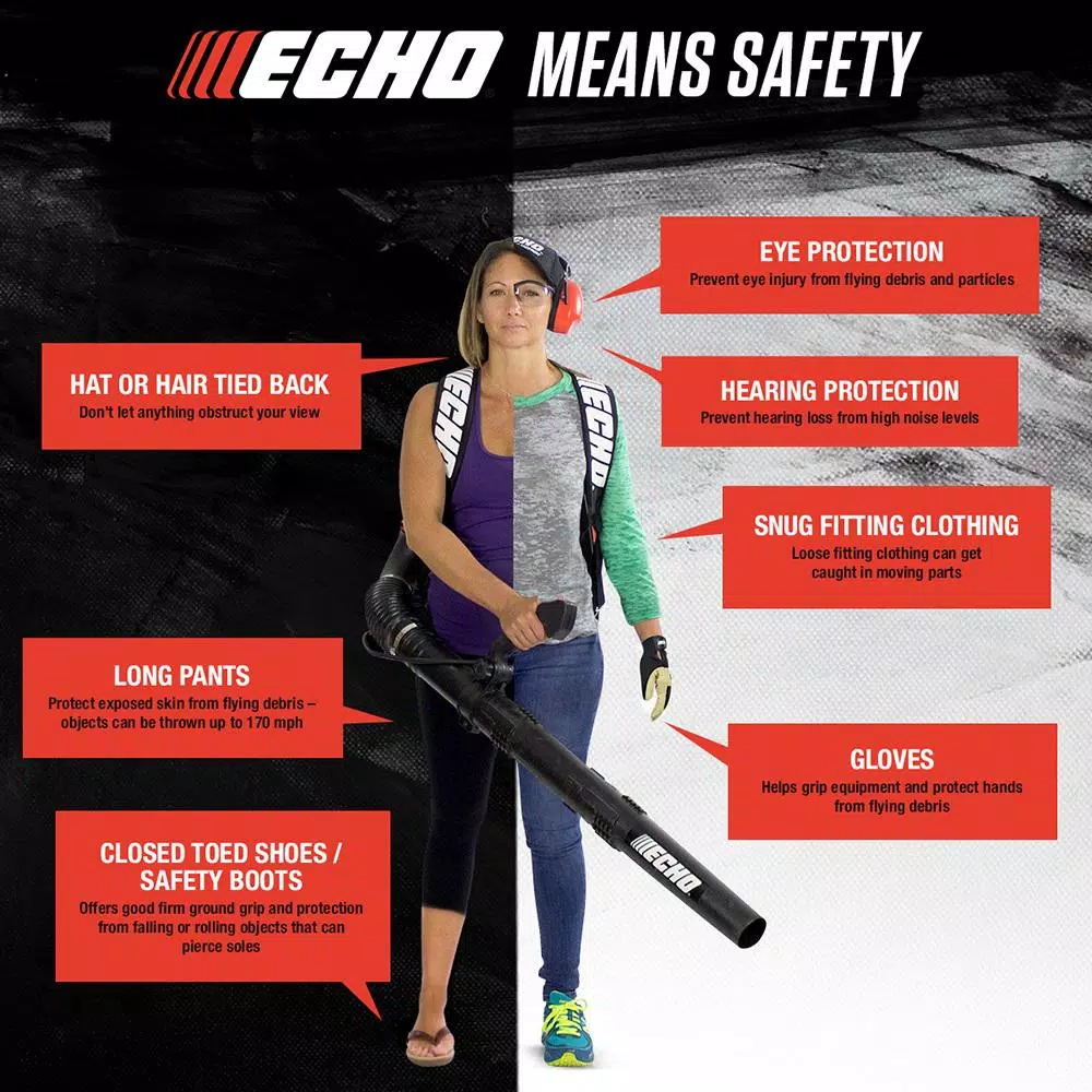 ECHO PB-760LNT 63.3 cc Gas Backpack Leaf Blower, 535 CFM, 214 MPH