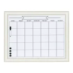 DesignOvation Macon Monthly Dry Erase Magnetic Wall Calendar Memo Board with Frame thumbnail 1