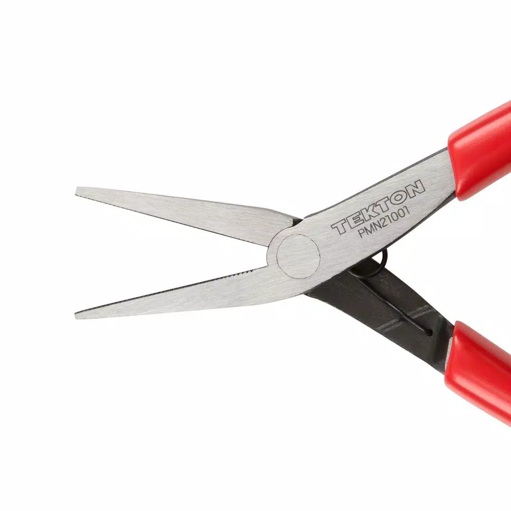 TEKTON Mini Flat Nose Pliers with Crosscut Teeth for Precision Bending