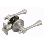 Design House Ironwood Satin Nickel Passage Door Lever with Universal 6-Way Latch thumbnail 1