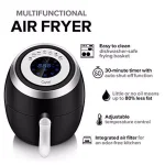 Boyel Living 4.2 Qt. Digital Air Fryer, 1500W XL Touchscreen Air Fryer with 7-in-1 Presets, Black thumbnail 4
