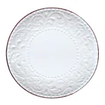 Lorren Home Trends Lorren Home 16-Piece White Stoneware Scroll Dinnerware Set, Service for 4 thumbnail 4