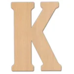 Jeff McWilliams Designs 23 in. Oversized Unfinished Wood Letter K - Industrial Style Wall Decor thumbnail 1