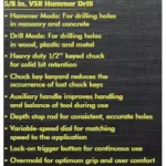 RYOBI 6.2 Amp Corded 5/8 in. Variable Speed Hammer Drill thumbnail 9