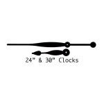 BrandtWorks 24 in. Navy Nautical Oversized Farmhouse Wall Clock - Distressed White & Blue thumbnail 4