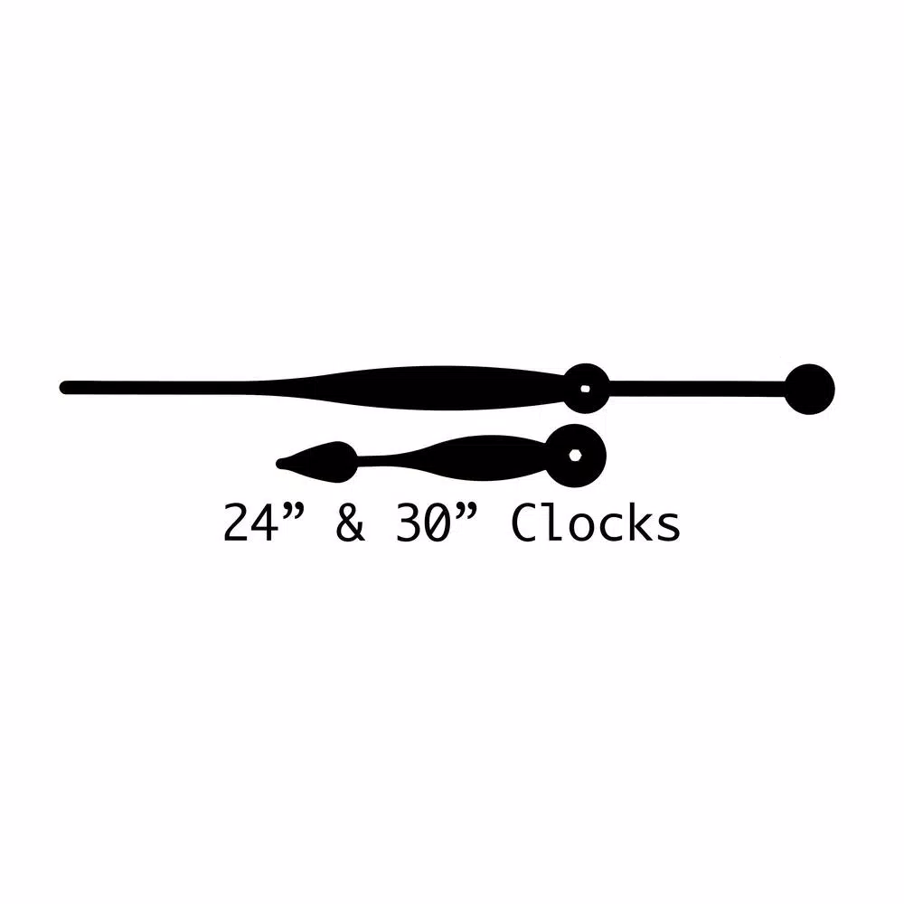 BrandtWorks 24 in. Navy Nautical Oversized Farmhouse Wall Clock - Distressed White & Blue