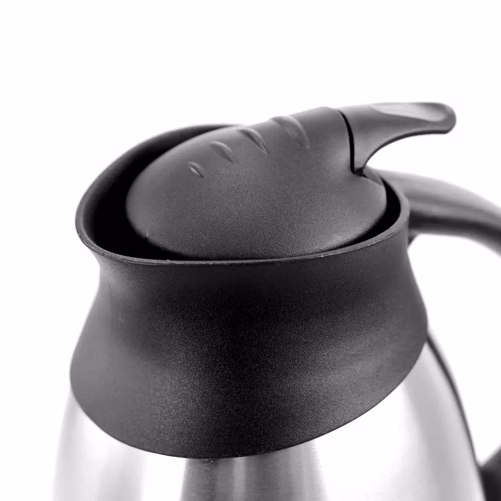 MegaChef 67.6 fl. oz. Stainless Steel Thermal Beverage Carafe with Black Lid