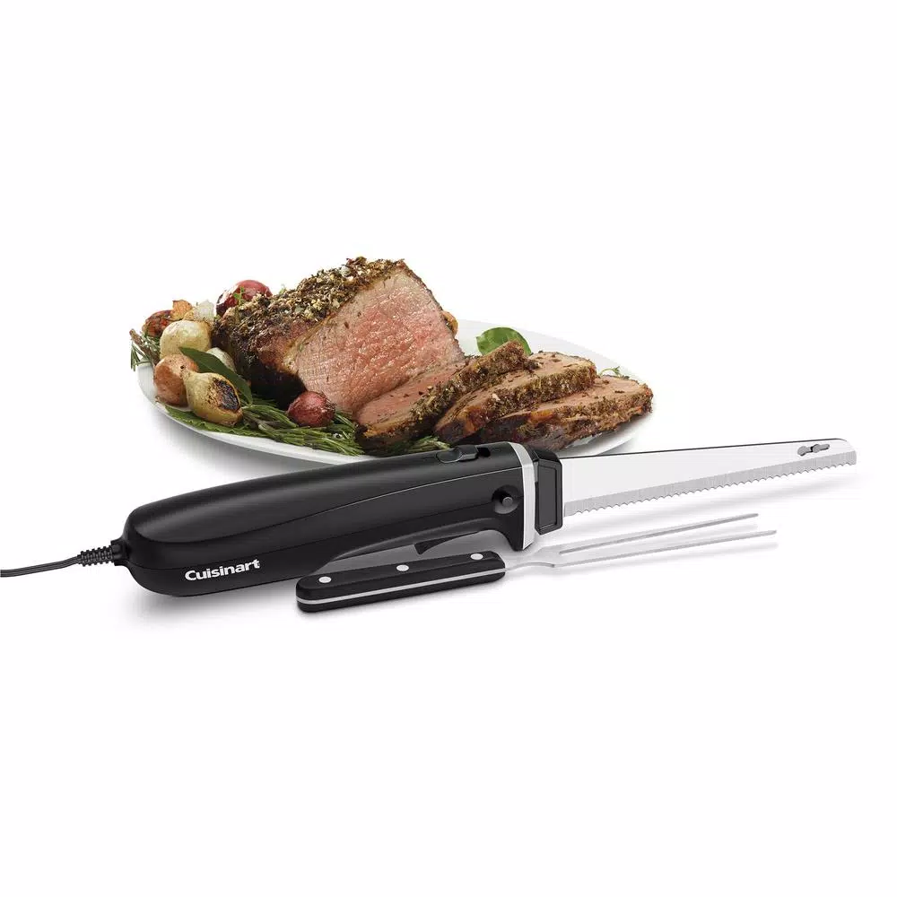 Cuisinart 10.5 in. Electric Knife Set with Bamboo Cutting Board and Carving Fork