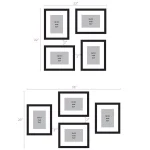 DesignOvation Gallery Wood Picture Frame Set, Black Satin Finish, Matted to 5 x 7 in., Set of 4 thumbnail 6