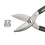 TEKTON 10 in. Straight Pattern Tin Snips, Forged Carbon Steel thumbnail 3